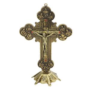 Crucifijo de Pie, Estilo Vintage, Crucifijo de Metal con Cl…