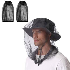 LMOGWL 2pcs Negro mosquitera Gorra Red, Capucha Sombrero co…