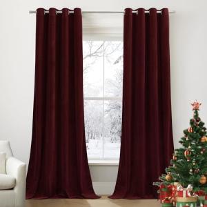 PONY DANCE Cortinas Opacas Terciopelo Cortinas Salon Modern…