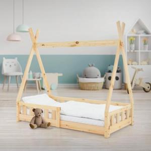 ML-Design Cama Infantil Tipi 70x140 cm con Protección Antic…