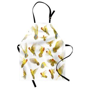 ABAKUHAUS Aves Delantal de Cocina, Colección de Periquitos…