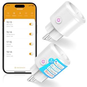 SURFOU Mini Enchufe Inteligente Wi-Fi con Energético Consum…