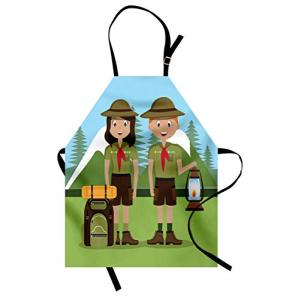 ABAKUHAUS Boy Scout Delantal de Cocina, La Mujer Y El Hombr…