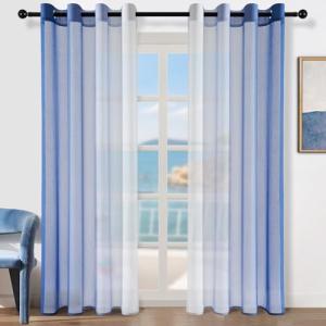 Topfinel Cortinas Cocina Cortas 2 Piezas para Ventanas Visi…