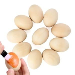 JOYIN Juego de 10 huevos de madera de Pascua, huevos de mad…