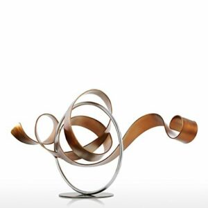 Tooarts Moderna Wriggle Viento Escultura de Hierro Decoraci…