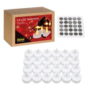 Idena 50023 - Velas de té LED, 24 piezas, velas eléctricas…