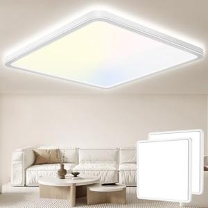 Seruno X Pack 2x Plafon LED Techo 24W 3200LM, IP54 Lampara…