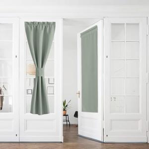 PONY DANCE Cortinas Opacas de Puerta Francesas, Cortinas Te…