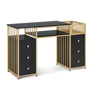 M MCombo Escritorio 6 cajones, Mesa para manicura, Mesa de…