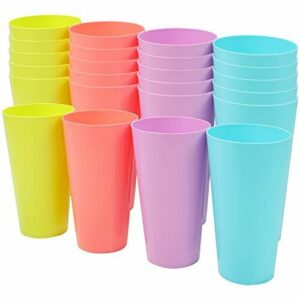 BELLE VOUS Pack de 24 Vasos de Colores de Plástico - Vasos…