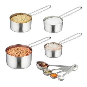 Relaxdays 8 Piezas. Juego Kit 8 Cuencos y Cuchara Medidoras…