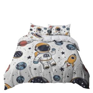 Funda Nordica Cama 90 de 3 Piezas del Planeta Astronauta Ju…