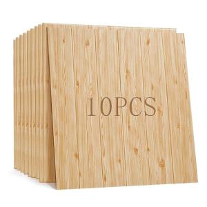 RDCIRP Papel Tapiz 3D de Grano de Madera de 10 Piezas, Pane…