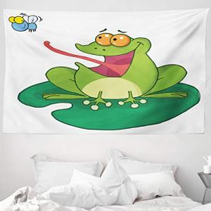 ABAKUHAUS Ranas Tapiz de Pared y Cubrecama Suave, Animal Di…