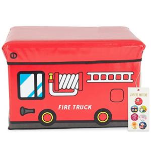 Bieco Caja de almacenamiento infantil para bomberos con tap…