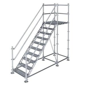 Scafom-rux Escalera de Acero [10 Pasos | con Plataforma] In…