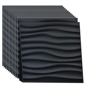 12 Piezas Paneles Decorativos 3D 30 x 30cm, PVC Revestimien…