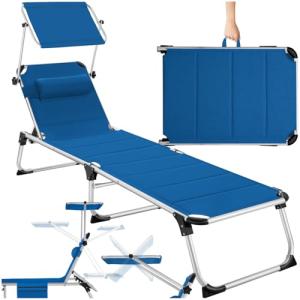 TecTake® Tumbona Jardín Exterior de Aluminio, Tumbona Plega…