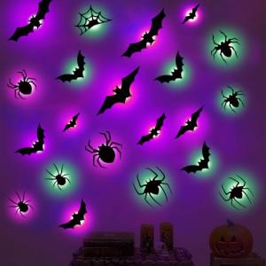 Decoración de Halloween,21 Piezas Murcielagos Halloween Dec…