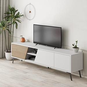 Vep Home Mueble de TV Fiona 180 cm - Estructura Metálica Ne…