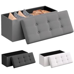 JUPPLIES Puff de Almacenaje 80 L, 76 x 38 x 38 cm - Baúl de…