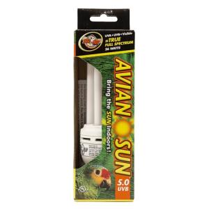 Zoo Med AS-C5E Aviansun 5.0 UVB Bird Aviary Lamp 26 W, Fluo…