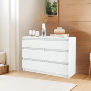 YITAHOME Cómoda de 6 cajones, 100 x 30 x 70 cm, moderna uni…