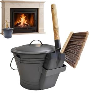 Cubo Para Cenizas Con Tapa - Cubo Metálico De 5L Con Pala Y…