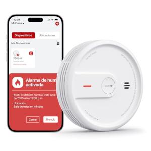 X-Sense Detector de Humo Inteligente para el Hogar, Vida Út…