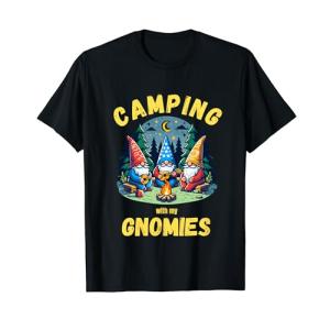 Camping, jardín, gnomos, fogatas, carpas, campamento Camise…
