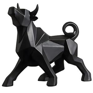 Estatua de Toro de Resina Escultura de Animal Decoración Mo…