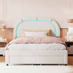 BLSYHDH - Cama infantil de 140 x 200 cm, cama infantil con…