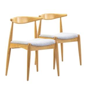 VS Venta-stock Pack 2 sillas Corzo Color Roble, Madera Maci…