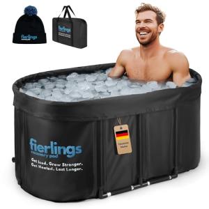 fierlings Baño de hielo ovalado premium de 120 cm, bañera p…