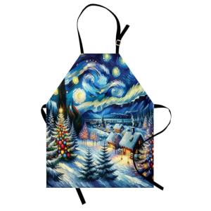 ABAKUHAUS Navidad Delantal de Cocina, Nieve Navidad con Árb…