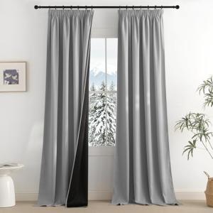 PONY DANCE Cortinas 100% Opacas Termicas Aislantes Frio y C…