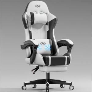HLFURNIEU Silla Gaming con Masajeador, Silla Gamer Ergonómi…