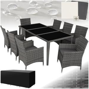 TecTake® Conjunto Jardín Exterior de Ratán y Aluminio, Mueb…