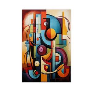 NFDVFHFRQ Póster de mosaico cubista colorido, lienzo para d…