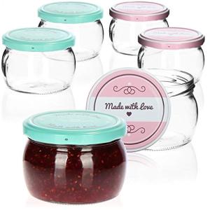 com-four® 6x Tarros de conserva con tapa de rosca Made with…