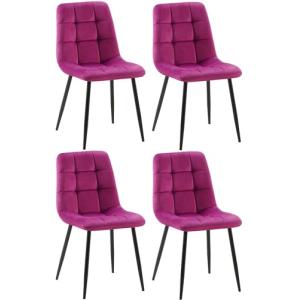 CLP Set De 4 Sillas De Comedor Antibes En Terciopelo Modern…
