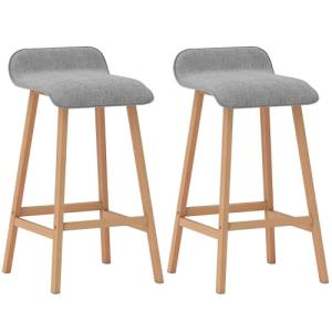 HOMCOM Juego de 2 Taburetes de Bar con Asiento 64 cm de Alt…