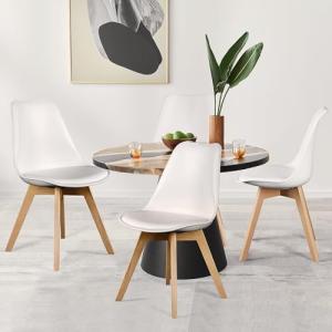 NEWBULIG Juego de 4 sillas de Comedor de Mid-Century, Moder…