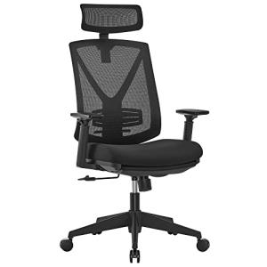 SONGMICS Silla de Malla Ergonómica, Respaldo Alto, Silla de…