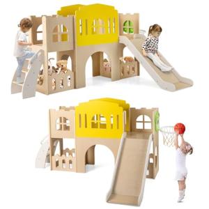 GOPLUS Juego de Escalada y Tobogán para Niños, Centro de Ac…