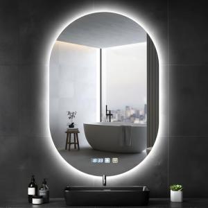 Bellanny Espejo Baño con Luz, 75×50cm Elíptico Espejo de Pa…