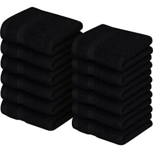 Utopia Towels - Juego de Toallas Premium (30 x 30 cm, Negro…
