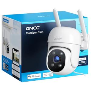 GNCC Camara Vigilancia WiFi Exterior, 360° PTZ, Camaras Vig…