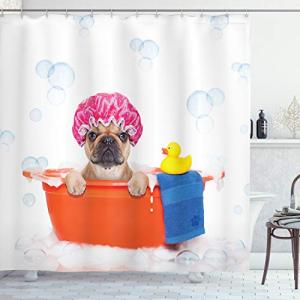 ABAKUHAUS Amante de los Perros Cortina de Baño, El Perro Qu…
